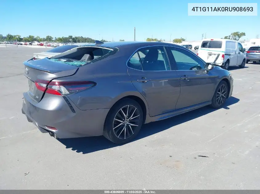 4T1G11AK0RU908693 2024 Toyota Camry Se