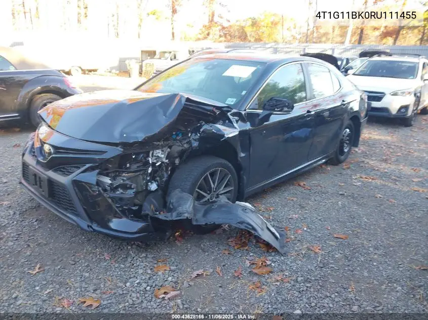 4T1G11BK0RU111455 2024 Toyota Camry Se
