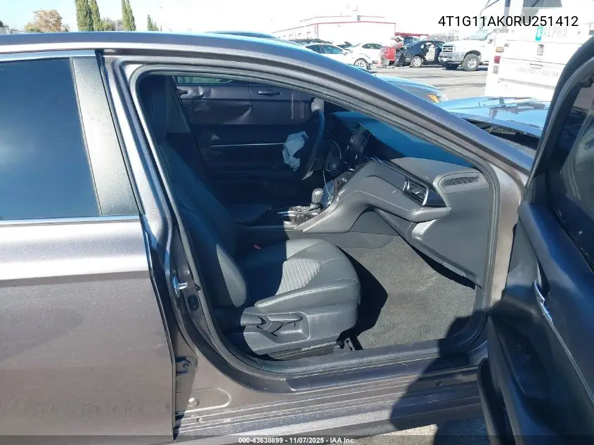 4T1G11AK0RU251412 2024 Toyota Camry Se