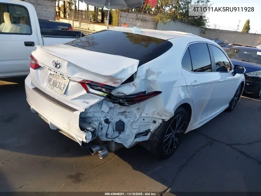 4T1G11AK5RU911928 2024 Toyota Camry Se