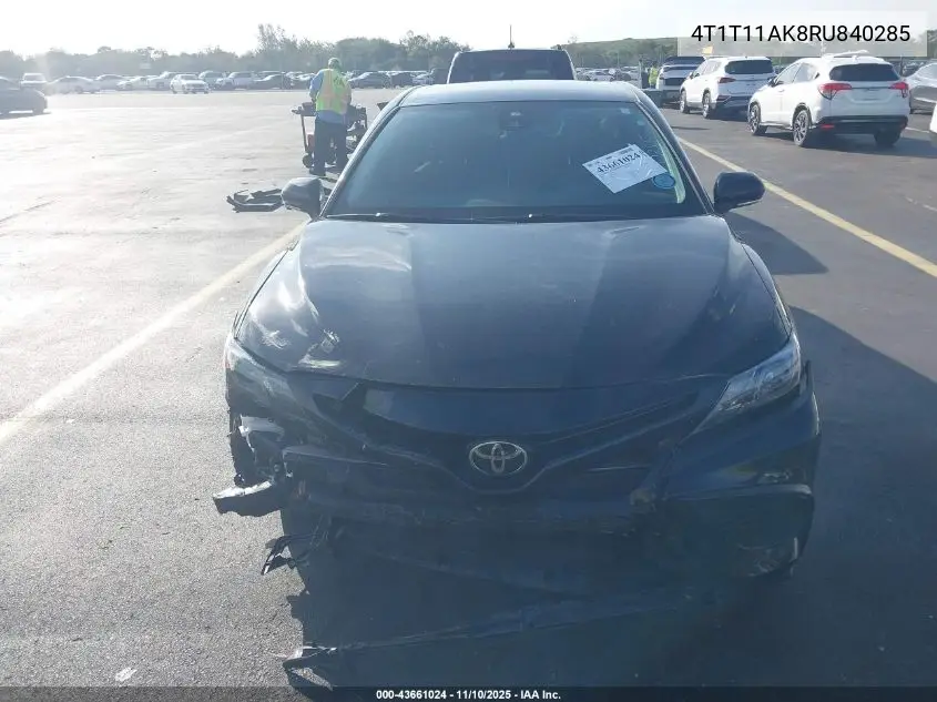 4T1T11AK8RU840285 2024 Toyota Camry Se