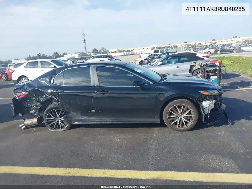 4T1T11AK8RU840285 2024 Toyota Camry Se