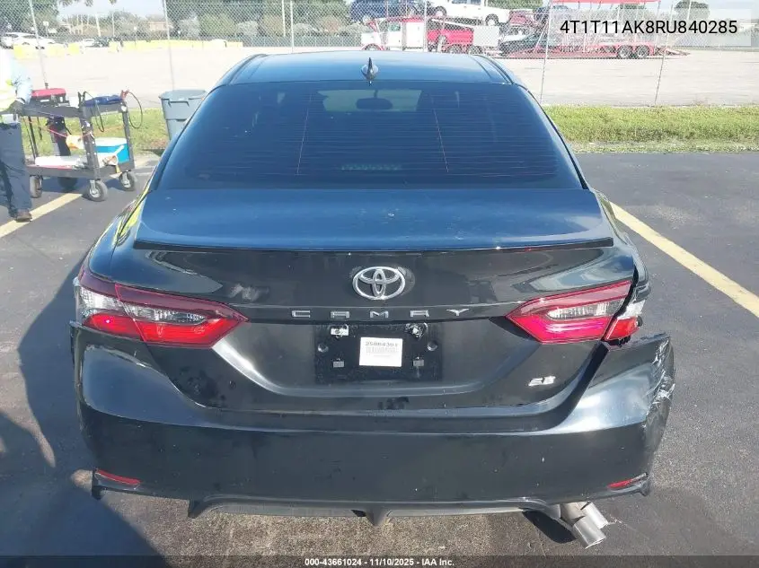 4T1T11AK8RU840285 2024 Toyota Camry Se