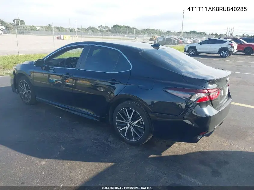 4T1T11AK8RU840285 2024 Toyota Camry Se