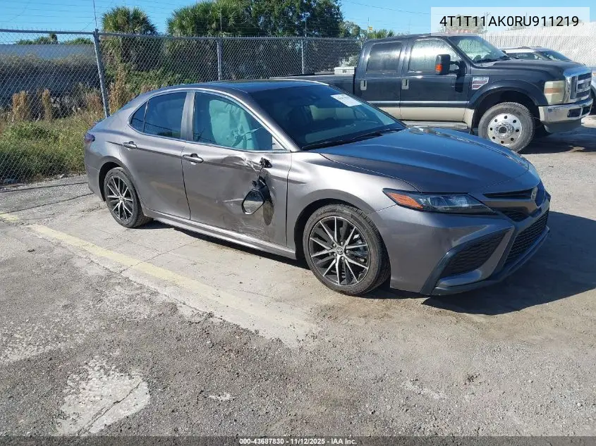 4T1T11AK0RU911219 2024 Toyota Camry Se