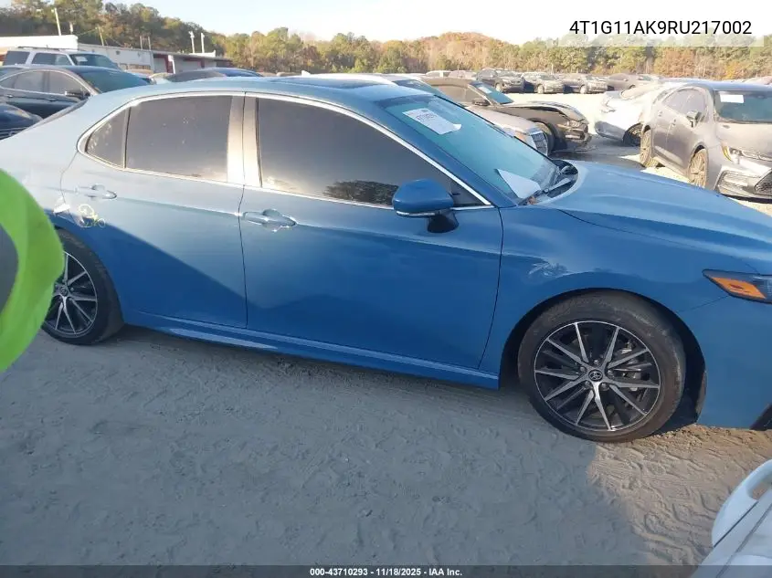 4T1G11AK9RU217002 2024 Toyota Camry Se