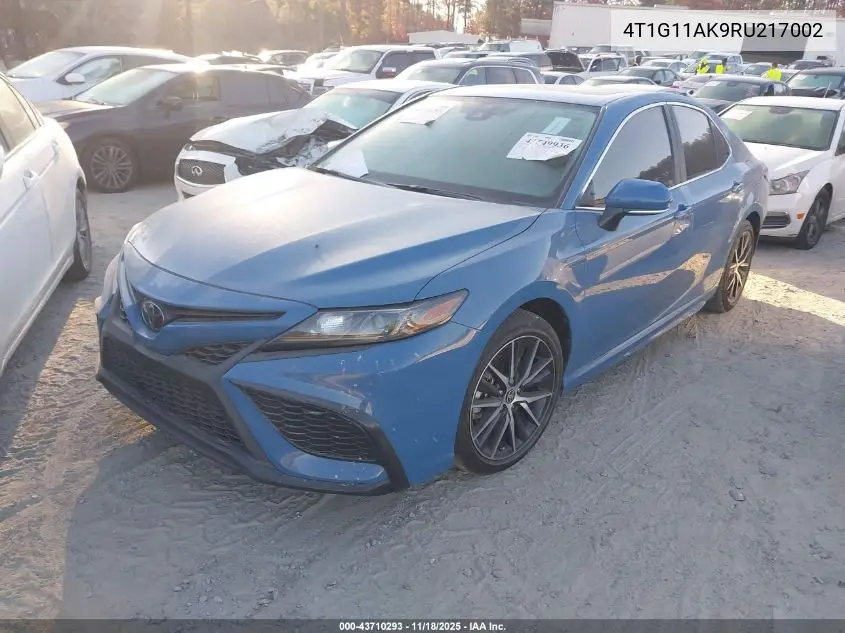 4T1G11AK9RU217002 2024 Toyota Camry Se