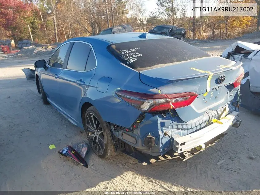 4T1G11AK9RU217002 2024 Toyota Camry Se
