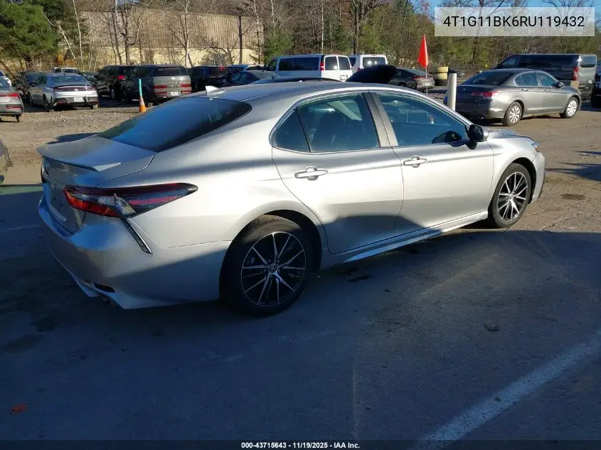 4T1G11BK6RU119432 2024 Toyota Camry Se