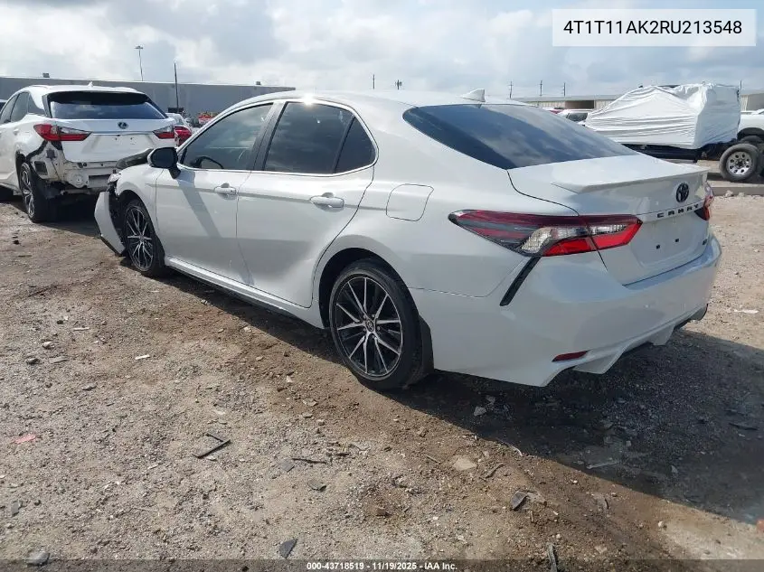 4T1T11AK2RU213548 2024 Toyota Camry Se