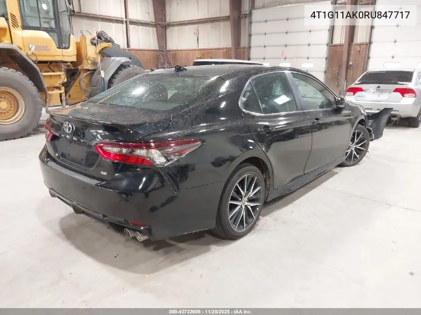 4T1G11AK0RU847717 2024 Toyota Camry Se