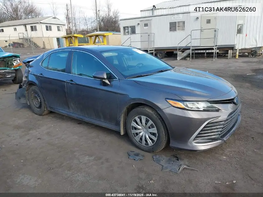 4T1C31AK4RU626260 2024 Toyota Camry Hybrid Le
