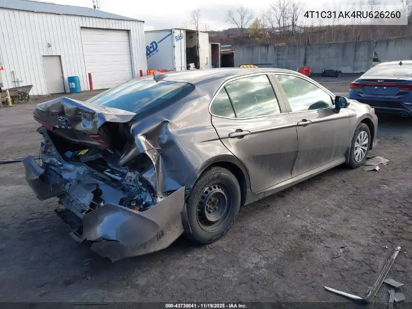 4T1C31AK4RU626260 2024 Toyota Camry Hybrid Le