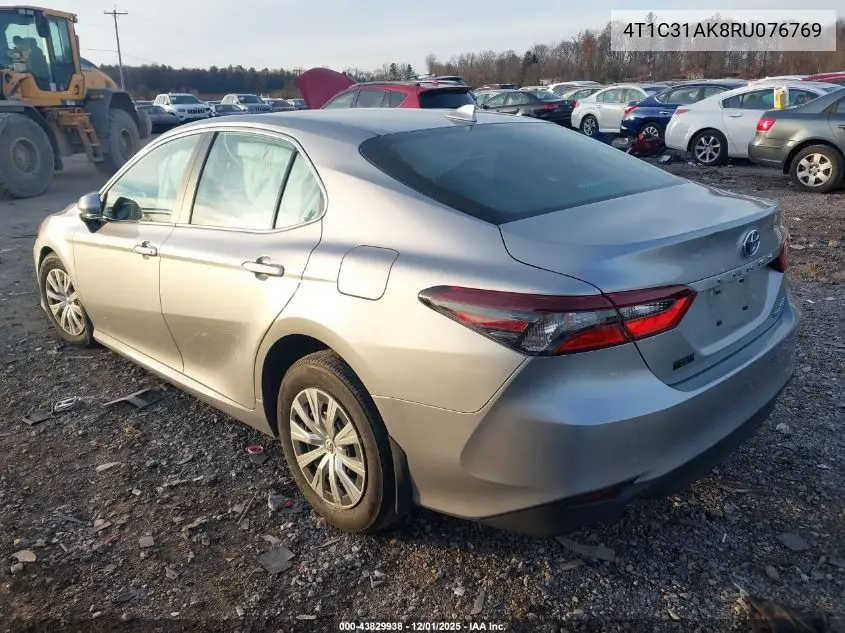 4T1C31AK8RU076769 2024 Toyota Camry Hybrid Le
