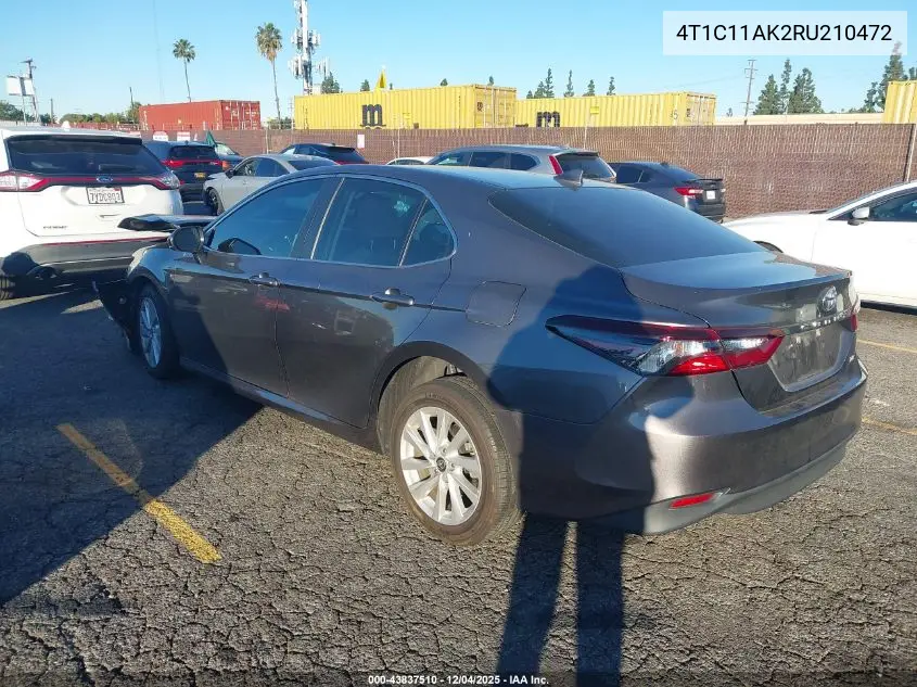 4T1C11AK2RU210472 2024 Toyota Camry Le