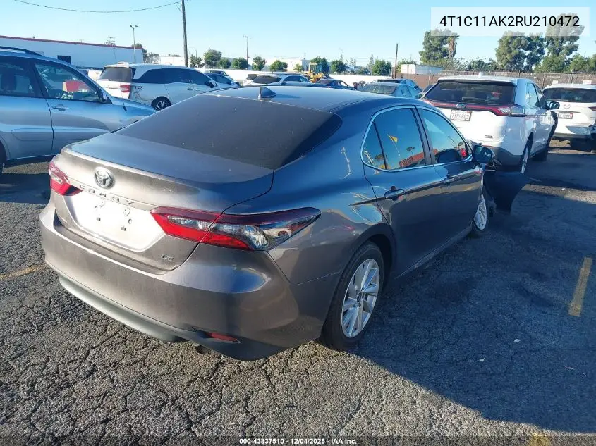 4T1C11AK2RU210472 2024 Toyota Camry Le