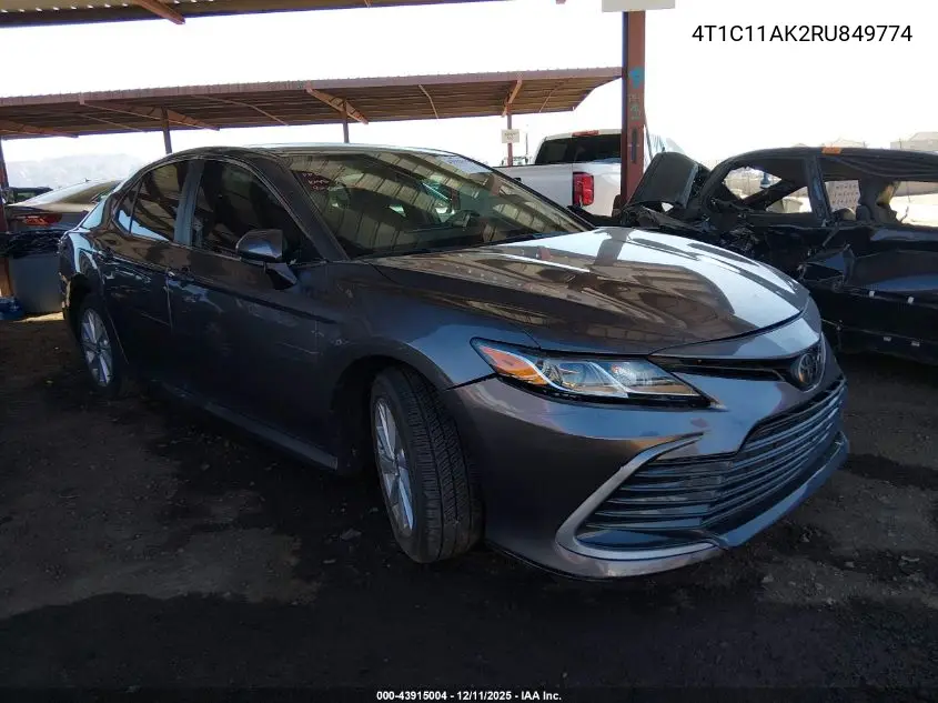 4T1C11AK2RU849774 2024 Toyota Camry Le