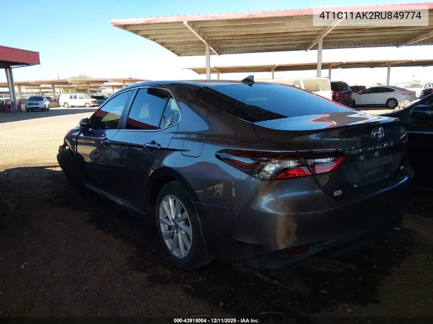 4T1C11AK2RU849774 2024 Toyota Camry Le