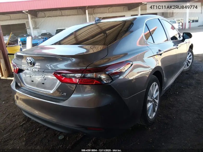4T1C11AK2RU849774 2024 Toyota Camry Le