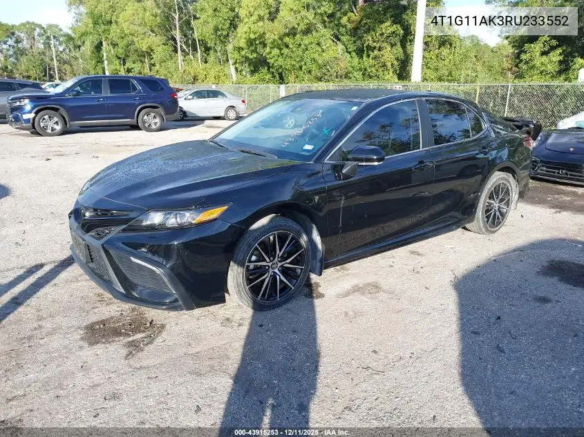 4T1G11AK3RU233552 2024 Toyota Camry Se