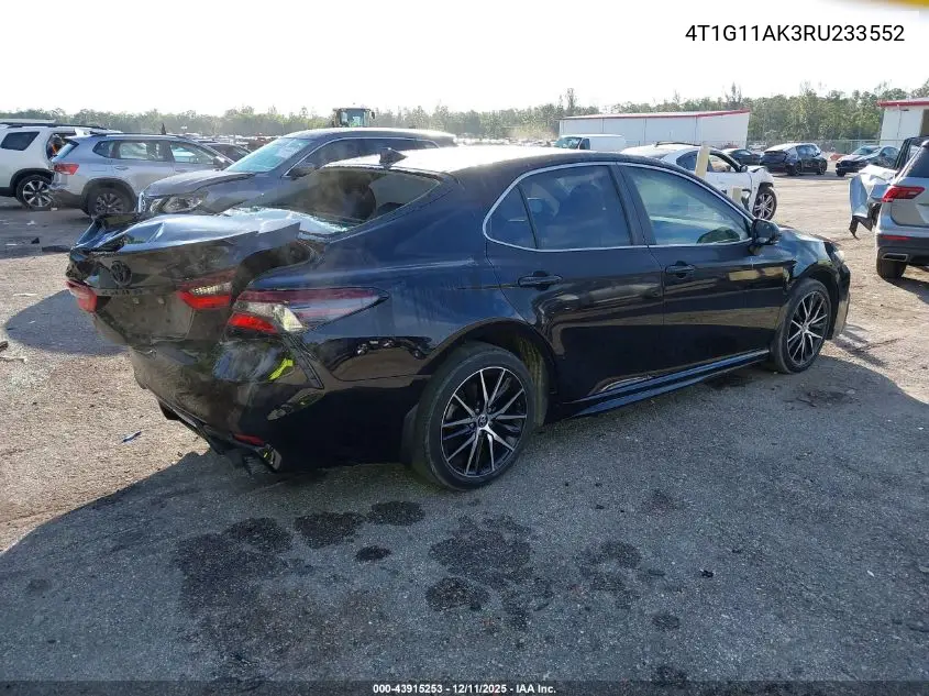 4T1G11AK3RU233552 2024 Toyota Camry Se