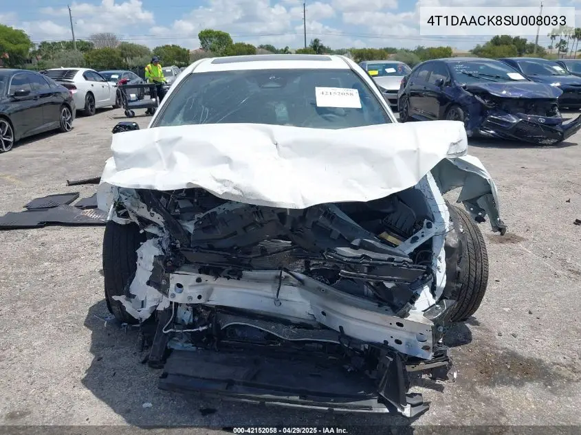 4T1DAACK8SU008033 2025 Toyota Camry Se