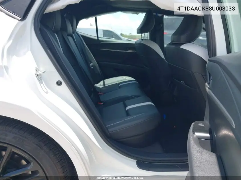 4T1DAACK8SU008033 2025 Toyota Camry Se