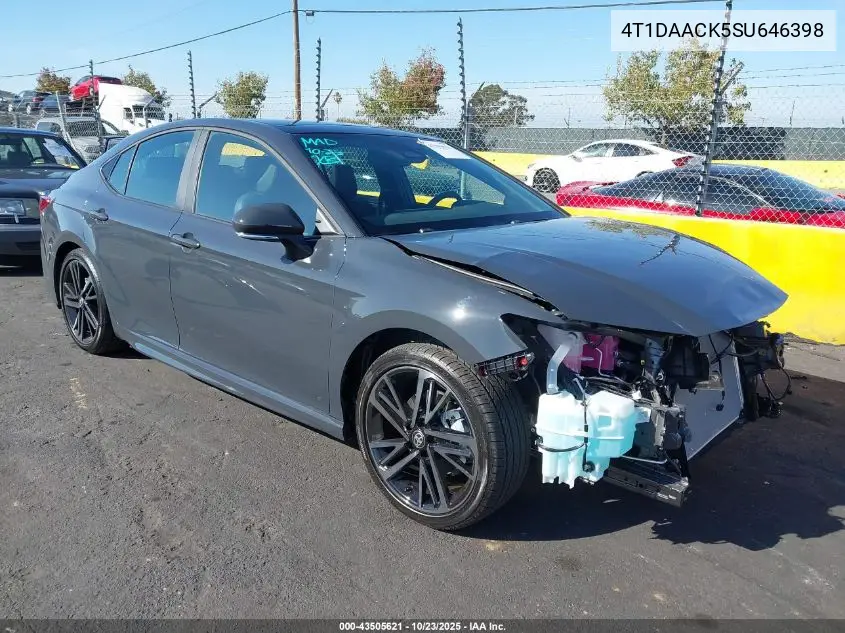 4T1DAACK5SU646398 2025 Toyota Camry Xse