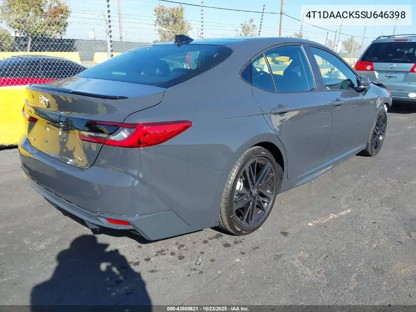 4T1DAACK5SU646398 2025 Toyota Camry Xse