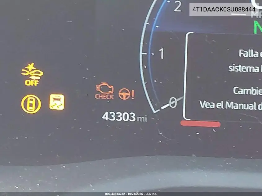 4T1DAACK0SU088444 2025 Toyota Camry Se