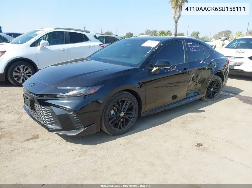 4T1DAACK6SU158111 2025 Toyota Camry Se
