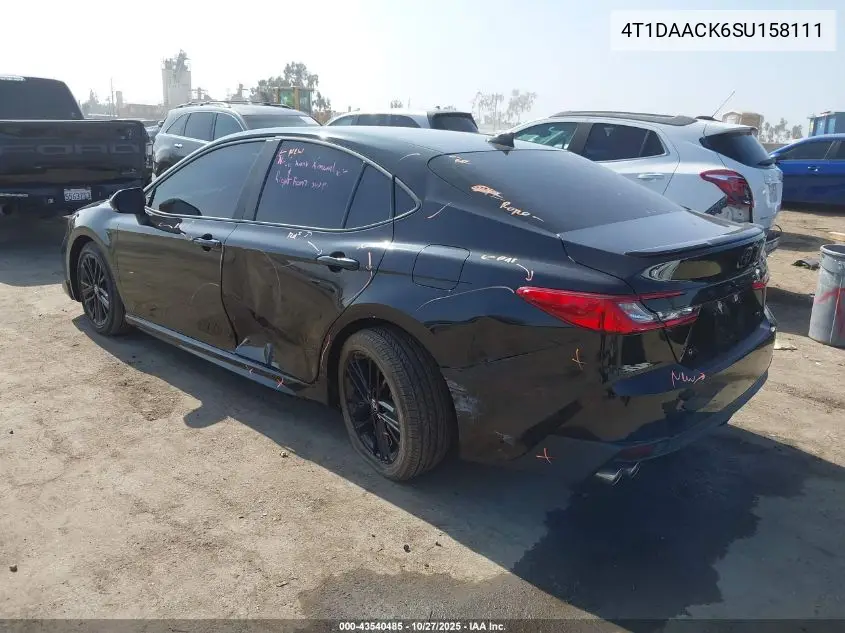 4T1DAACK6SU158111 2025 Toyota Camry Se
