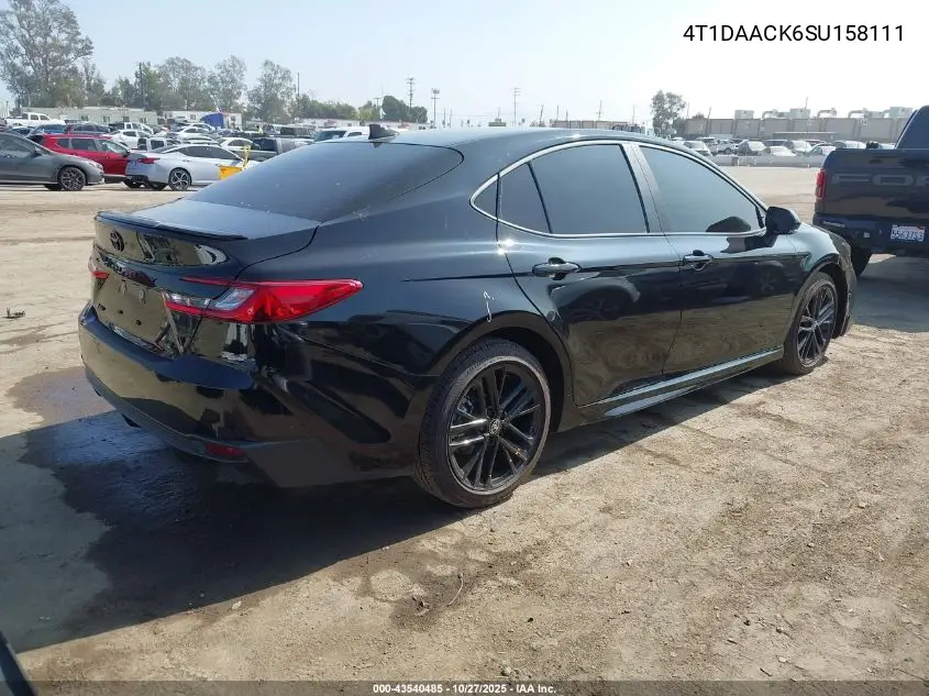 4T1DAACK6SU158111 2025 Toyota Camry Se