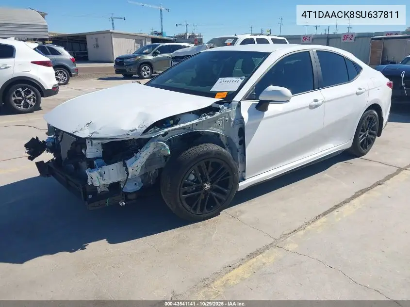 4T1DAACK8SU637811 2025 Toyota Camry Se