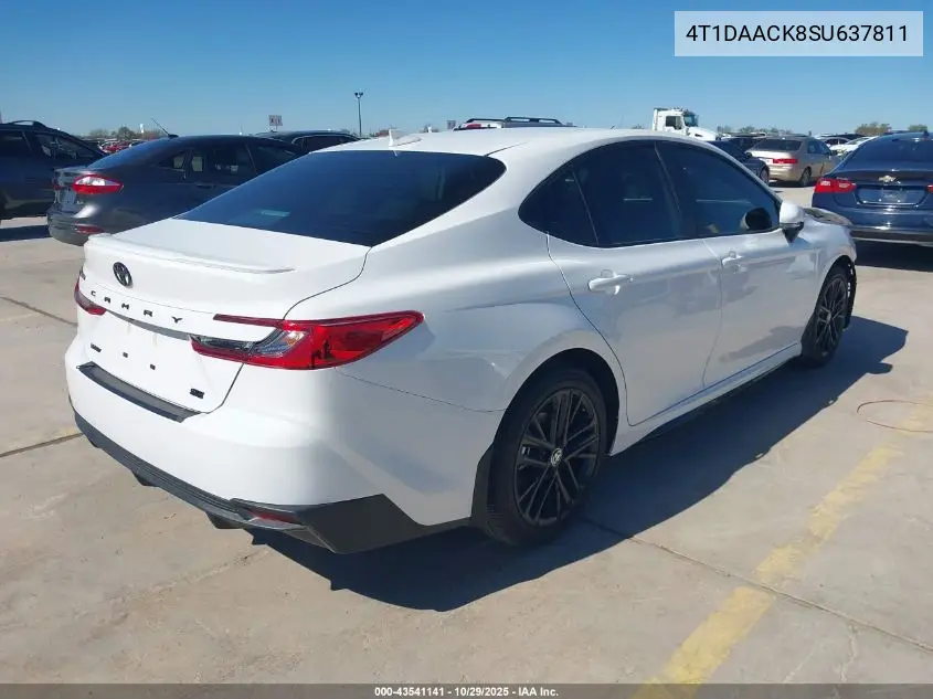 4T1DAACK8SU637811 2025 Toyota Camry Se