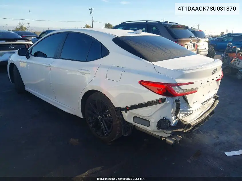 4T1DAACK7SU031870 2025 Toyota Camry Se