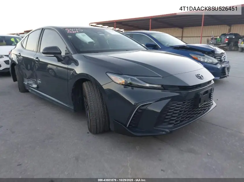 4T1DAACK8SU526451 2025 Toyota Camry Se