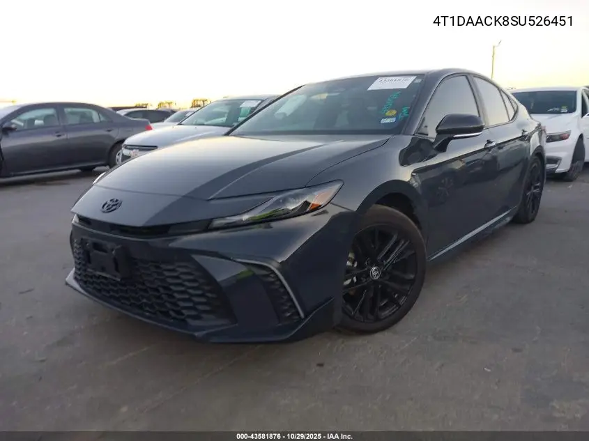 4T1DAACK8SU526451 2025 Toyota Camry Se