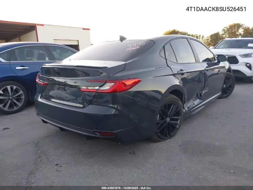4T1DAACK8SU526451 2025 Toyota Camry Se