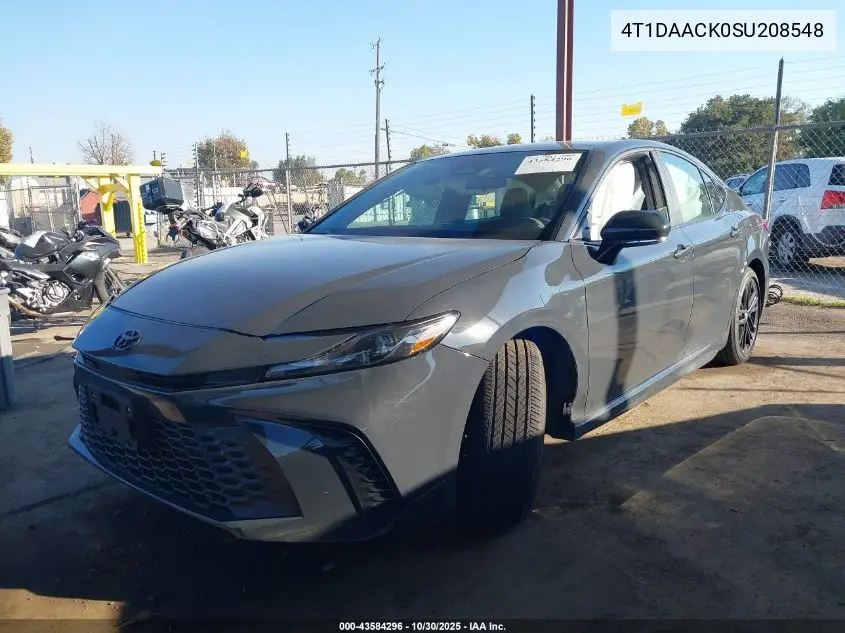 4T1DAACK0SU208548 2025 Toyota Camry Se
