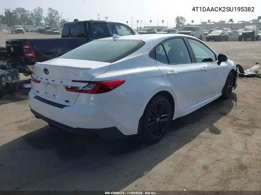 4T1DAACK2SU195382 2025 Toyota Camry Se