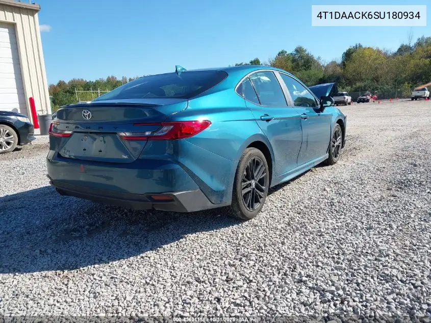 4T1DAACK6SU180934 2025 Toyota Camry Se