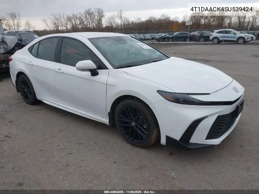 4T1DAACK4SU539424 2025 Toyota Camry Se