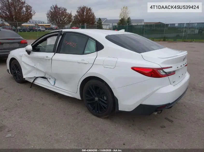 4T1DAACK4SU539424 2025 Toyota Camry Se