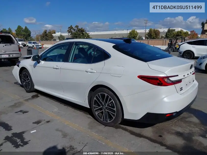 4T1DBADK0SU511499 2025 Toyota Camry Xle