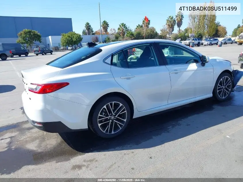 4T1DBADK0SU511499 2025 Toyota Camry Xle