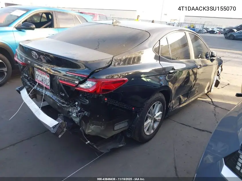 4T1DAACK3SU155070 2025 Toyota Camry Le