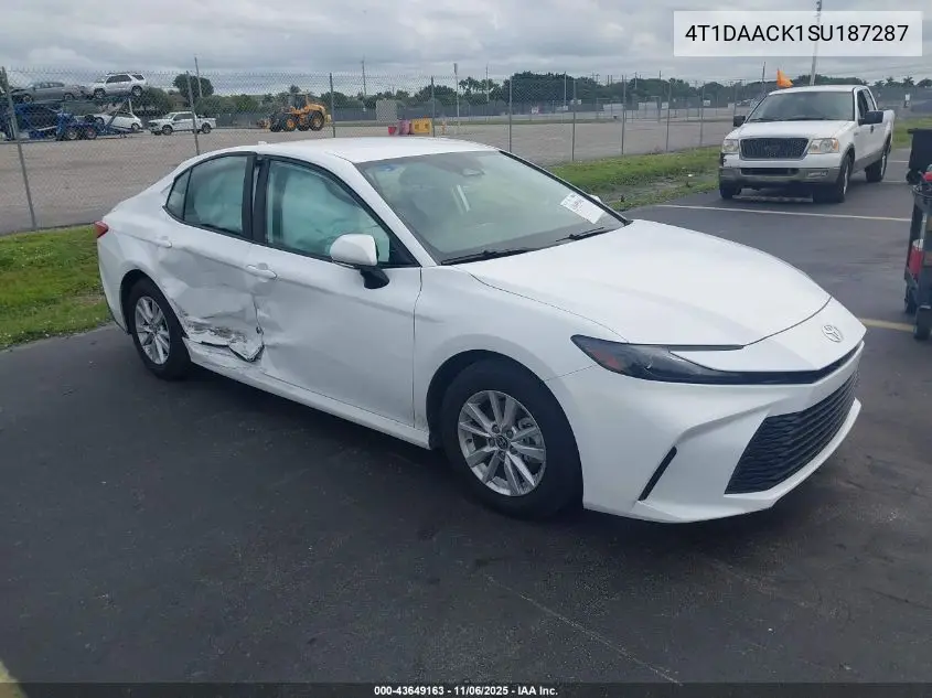 4T1DAACK1SU187287 2025 Toyota Camry Le