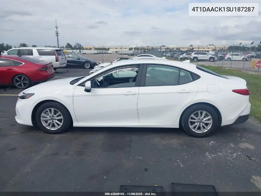 4T1DAACK1SU187287 2025 Toyota Camry Le