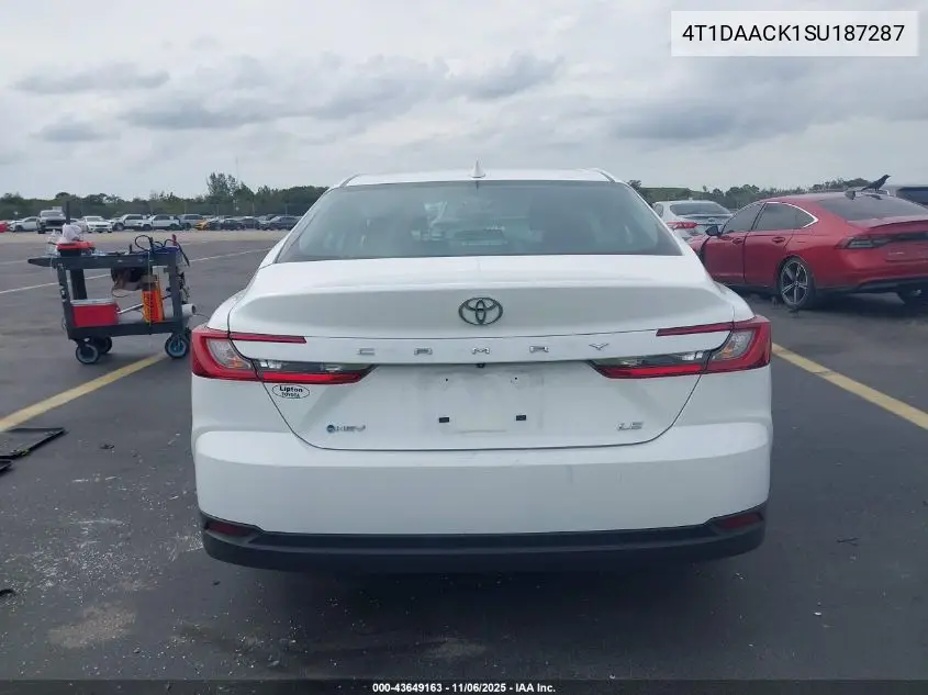 4T1DAACK1SU187287 2025 Toyota Camry Le
